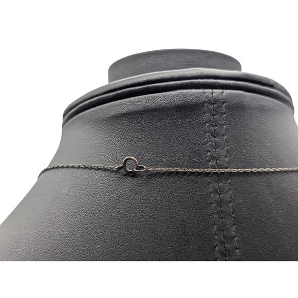 925 Sterling Silver 16" & 18" Infinity Crystal Orb Dangle Chain Necklace - Picture 4 of 5